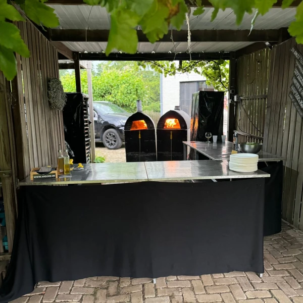 Pizza op een straatfeest
