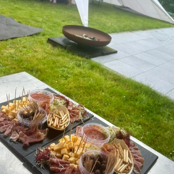 Pizza op een straatfeest