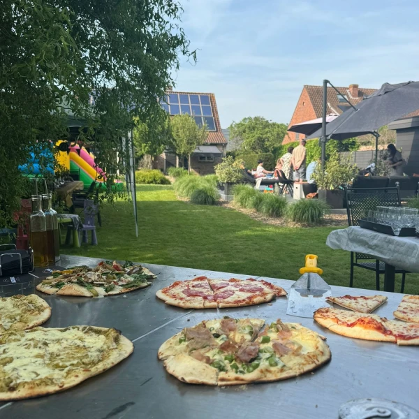 Pizza op een schoolfeest