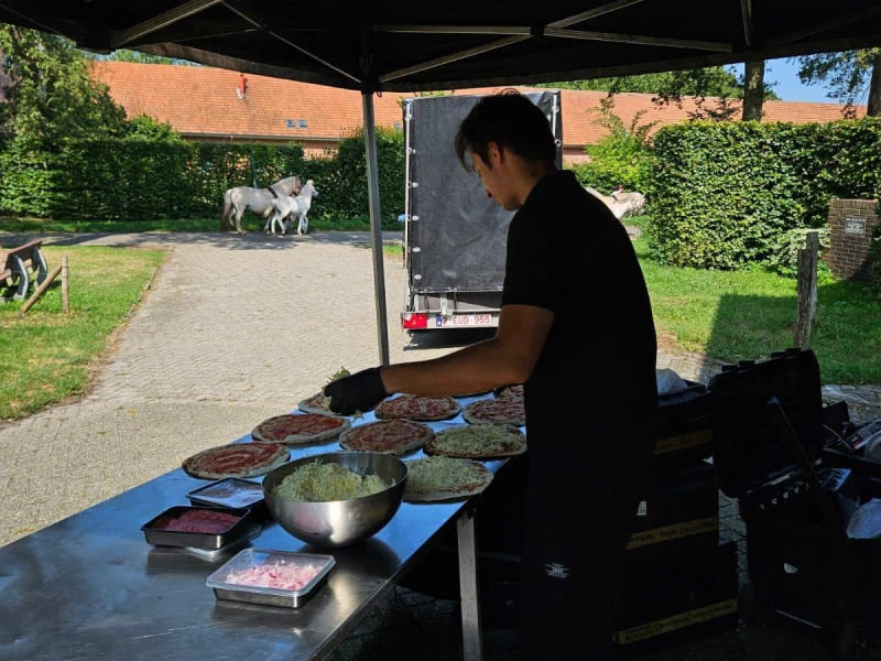 Pizza op een verjaardagsfeest